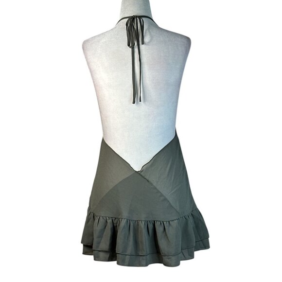 Jaded London Layered Mini Dress in Grey  New Womens Sheer Halter - Picture 7 of 17